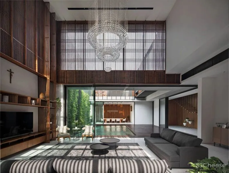 Serene Timber Screen House in Jakarta