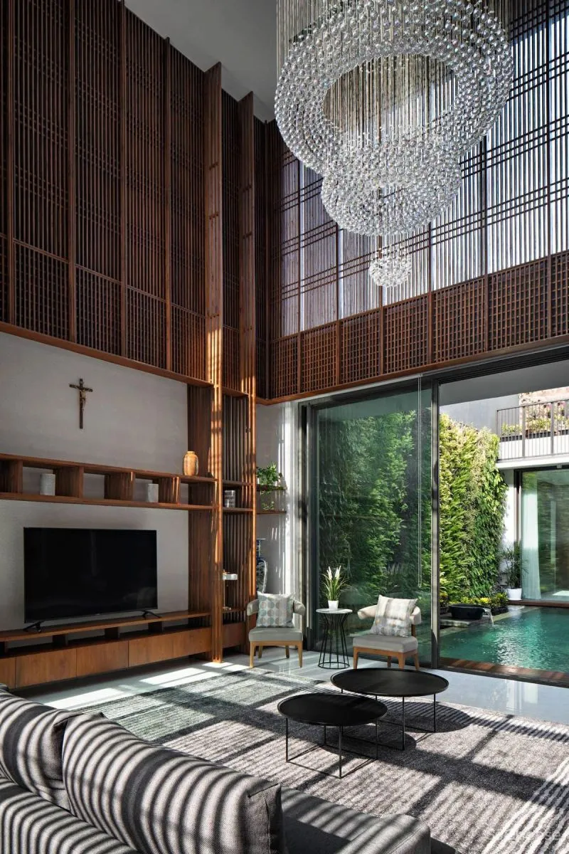 Serene Timber Screen House in Jakarta