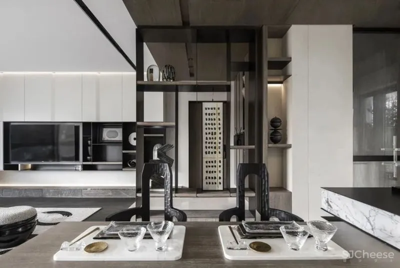 金属、石材、布艺，诠释最美墨色东方