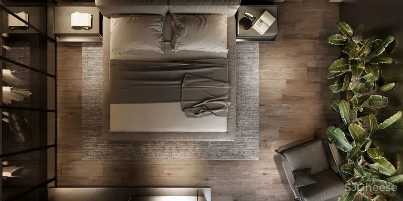 微水泥与木饰面,无限放大的高级感