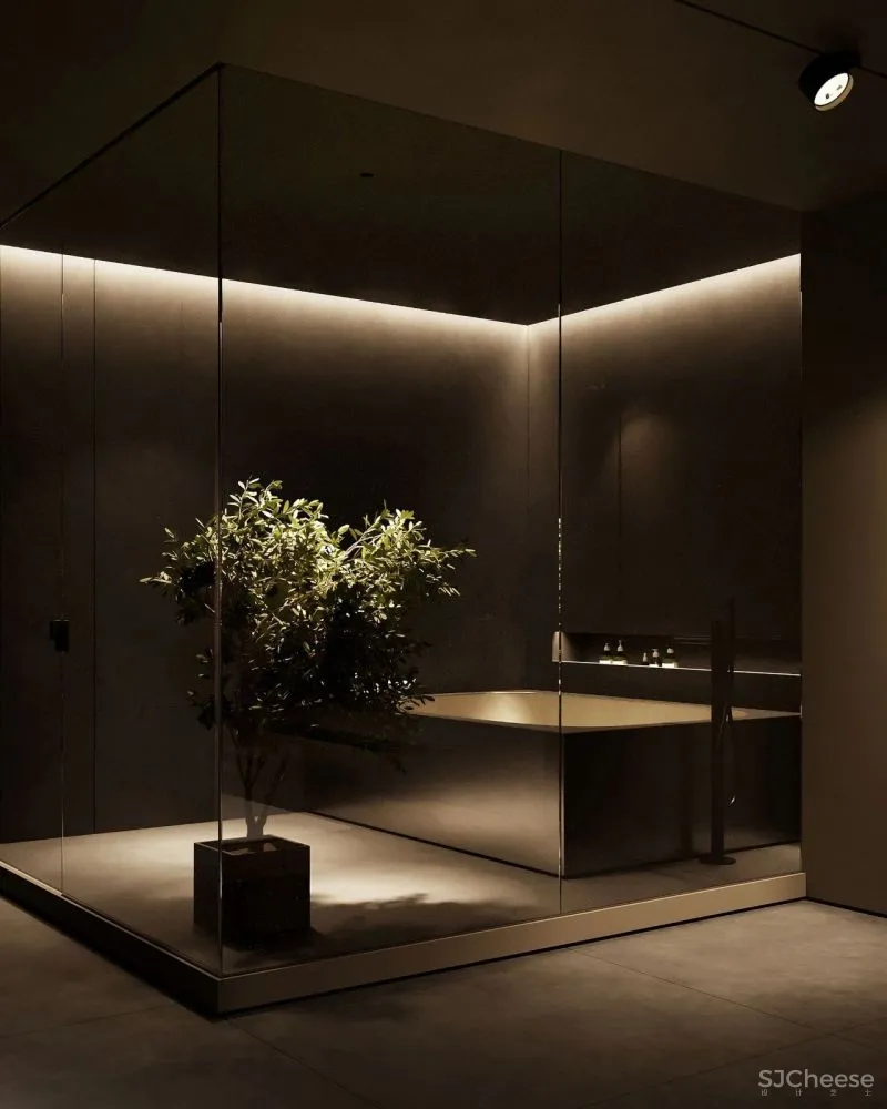 微水泥与木饰面,无限放大的高级感