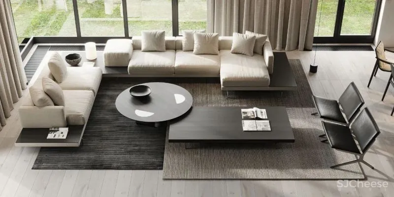 微水泥与木饰面,无限放大的高级感