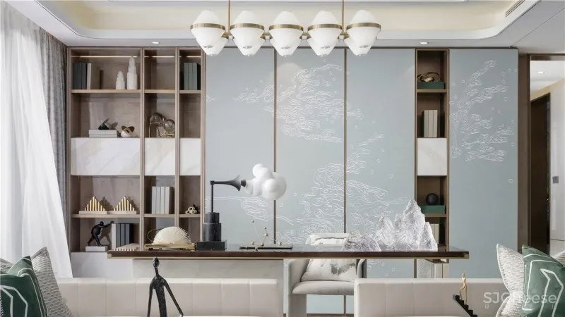 德方圆 | 160平样板间 水之绿 泉之韵