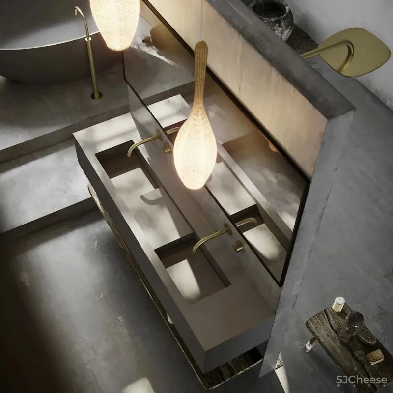 优雅自然风的浴室设计