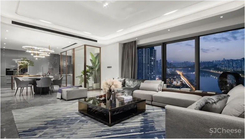 李玮珉力作 重庆千万级豪宅「万科.锦绣滨江」样板间效果图和实景照片