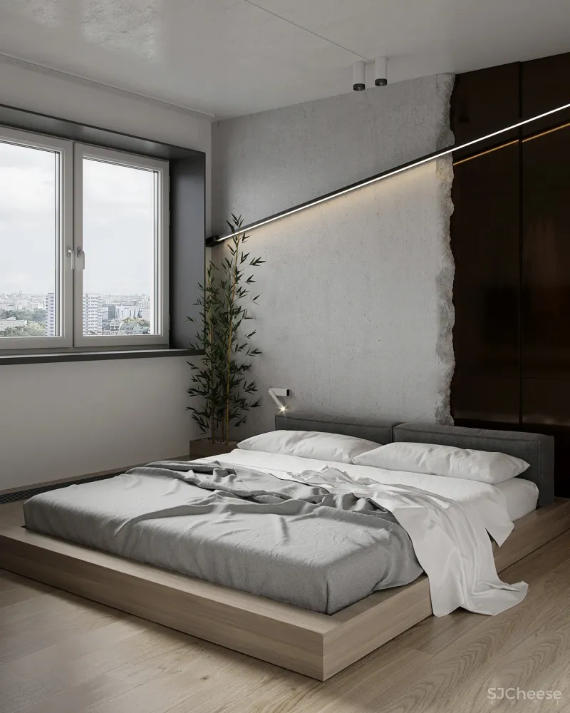 74㎡二居室,墙面这样做拼接,好看又个性!