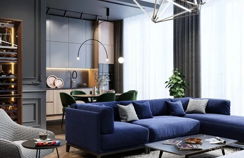 钴蓝色点燃空间气质