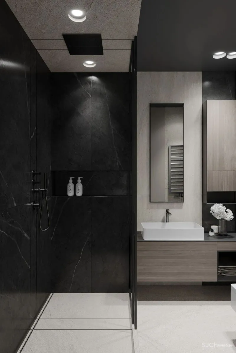 黑与白搭档的轻奢空间