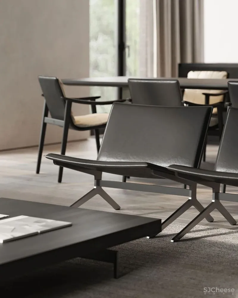 微水泥与木饰面,无限放大的高级感