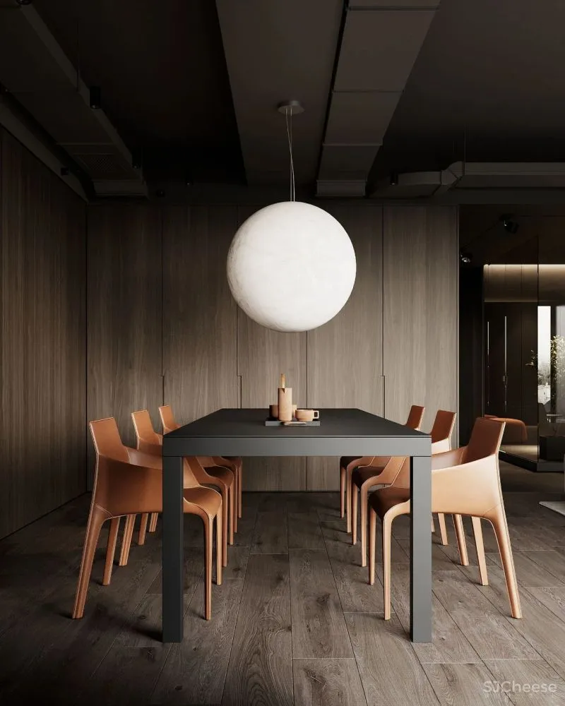 微水泥与木饰面,无限放大的高级感