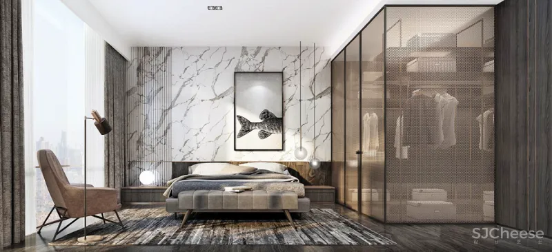 李玮珉力作 重庆千万级豪宅「万科.锦绣滨江」样板间效果图和实景照片