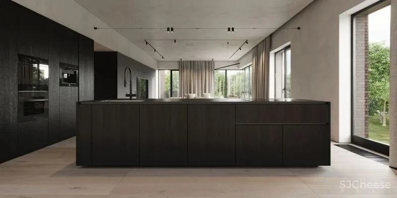 微水泥与木饰面,无限放大的高级感