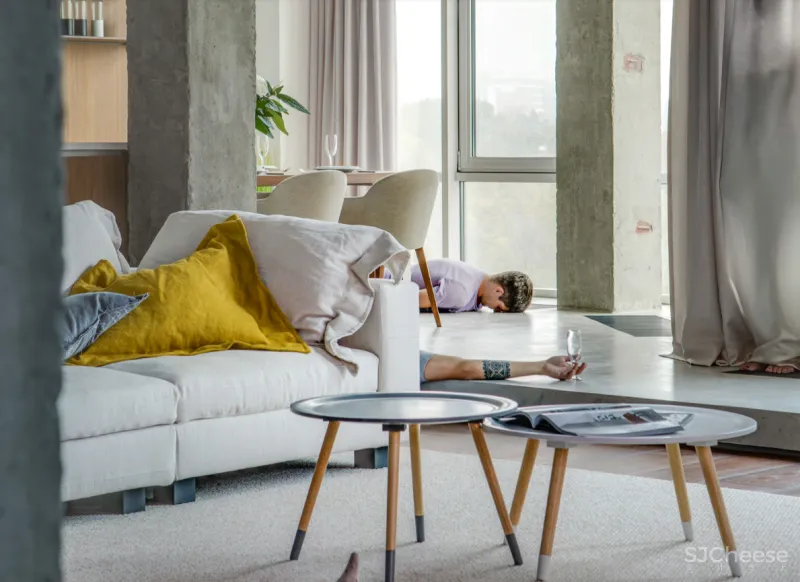 一条动线贯穿整个180平米住宅,在开放式空间中保持独立是怎么做到的?