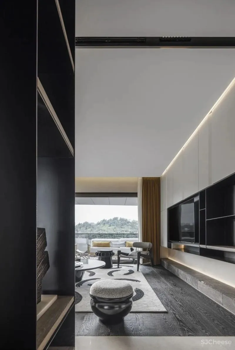 金属、石材、布艺，诠释最美墨色东方