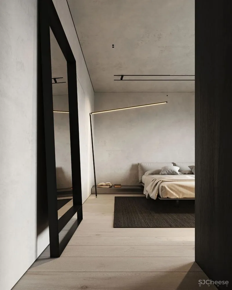 微水泥与木饰面,无限放大的高级感