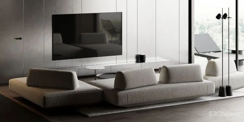 微水泥与木饰面,无限放大的高级感