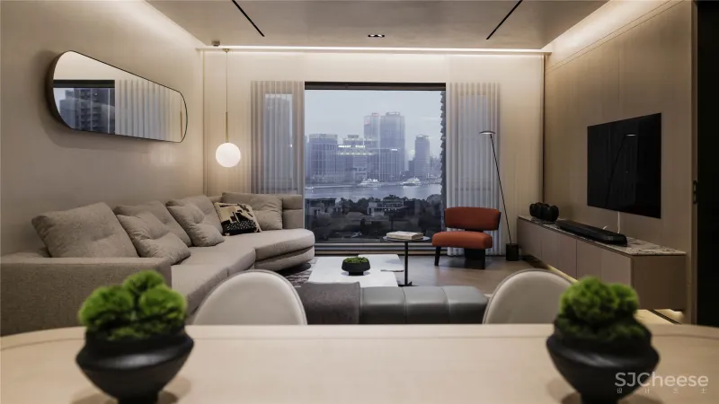 一个人的豪宅!90小伙买下195㎡江景房,猫房装「空调」,真的凡尔赛!