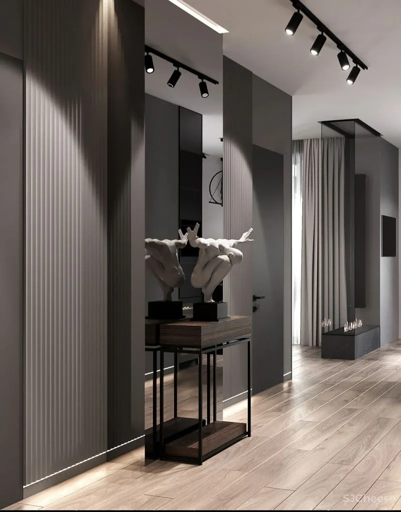 98.3㎡三居室,深色美宅!