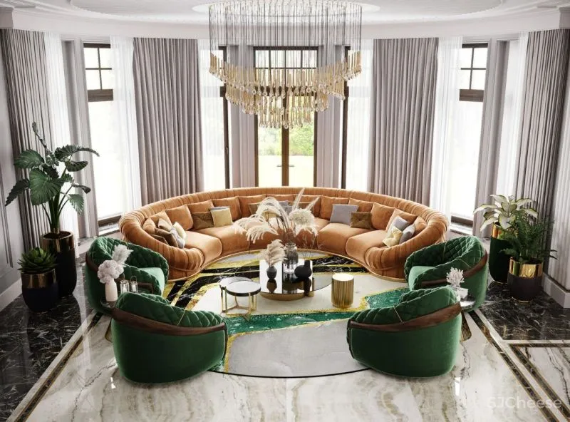 1100m²豪宅:看惯了极简,有点怀念这种“金碧辉煌”