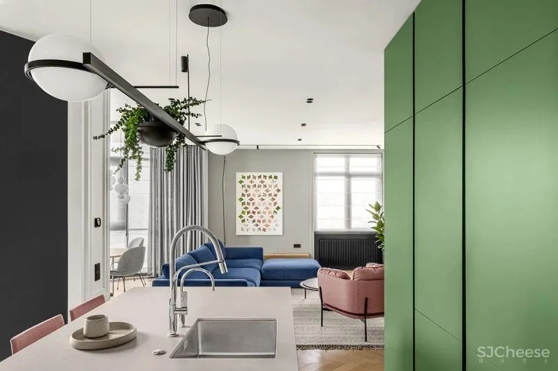 像森林的风,像湖面的波,像娇嫩的花!这间146平米住宅太清新了