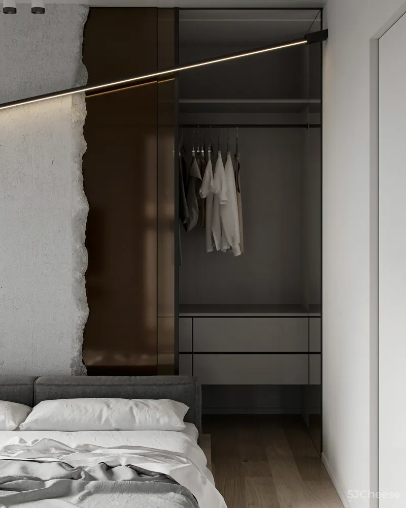 74㎡二居室,墙面这样做拼接,好看又个性!