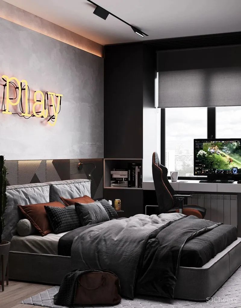 98.3㎡三居室,深色美宅!