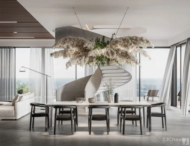 素雅现代的海滨别墅,通透