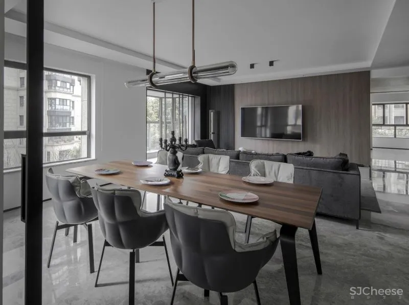 空间连通却互不干扰,全屋隐形收纳,上海190㎡大平层到底什么样?