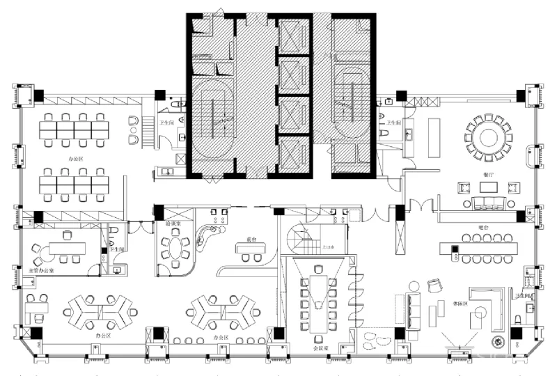 福州 • 6#楼办公样板-会所 JKD间空