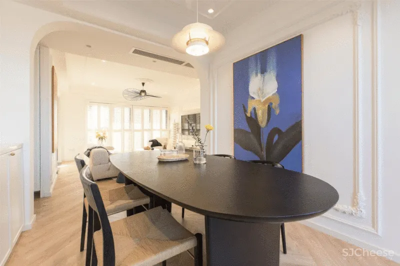 深圳夫妇买下143㎡,两户型打通 厨房合并,勾勒优雅“法式风情”!