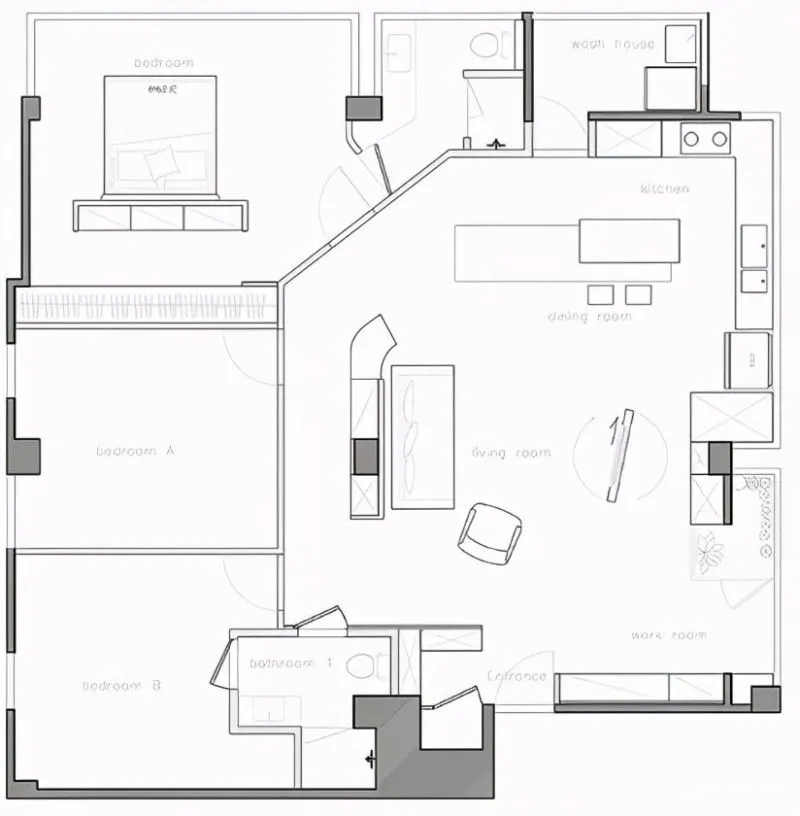 舍弃茶几，不做电视墙！全屋简约风，耐看不过时