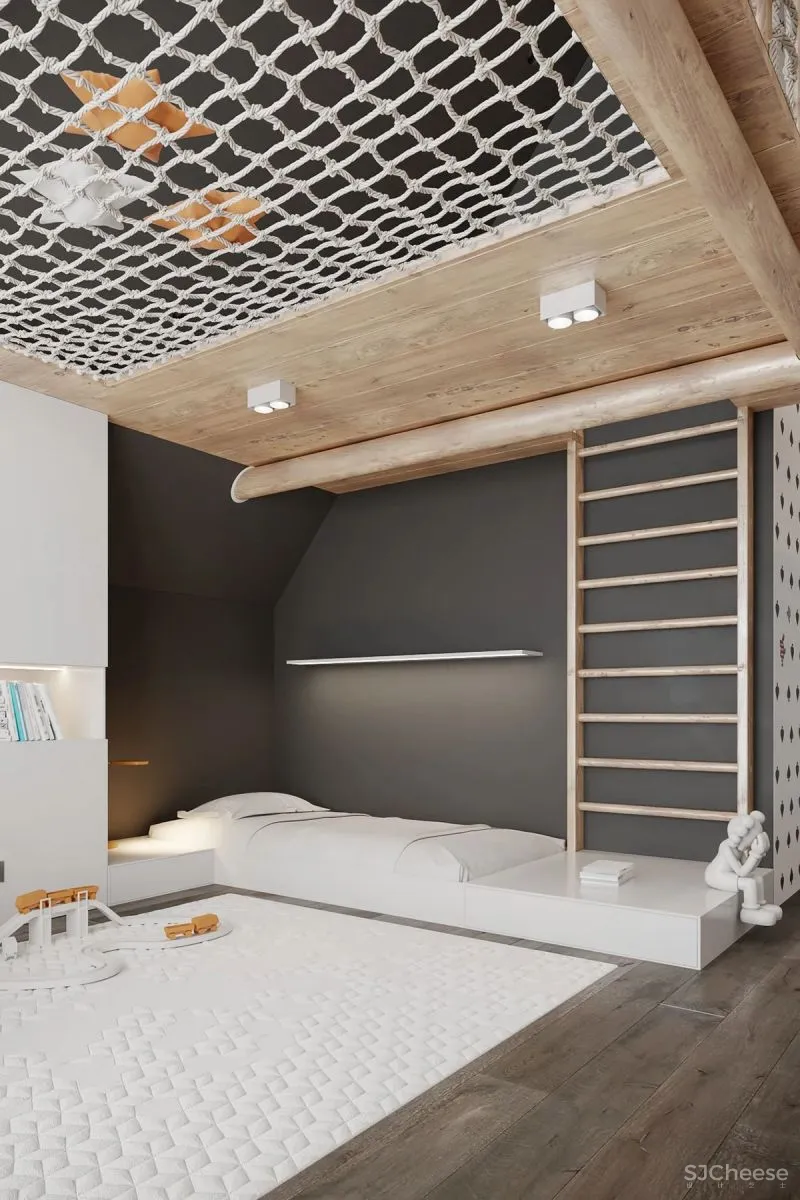 高级灰复式公寓,混凝土这么用简单又大气