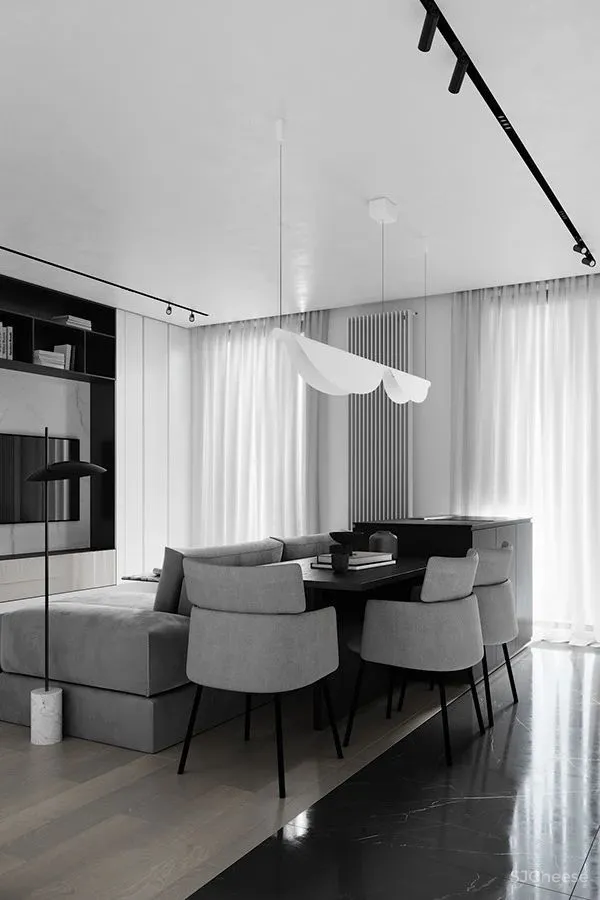 质感黑白灰公寓,释放简约而高雅的魅力!