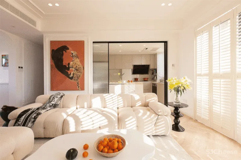 深圳夫妇买下143㎡,两户型打通 厨房合并,勾勒优雅“法式风情”!