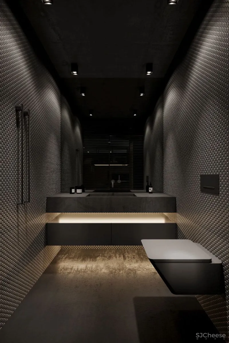 高级灰复式公寓,混凝土这么用简单又大气