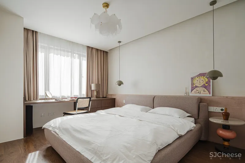 研究生小姐姐的91㎡一人居,两室改一室,换来通透客餐厅!奶油色太温柔!