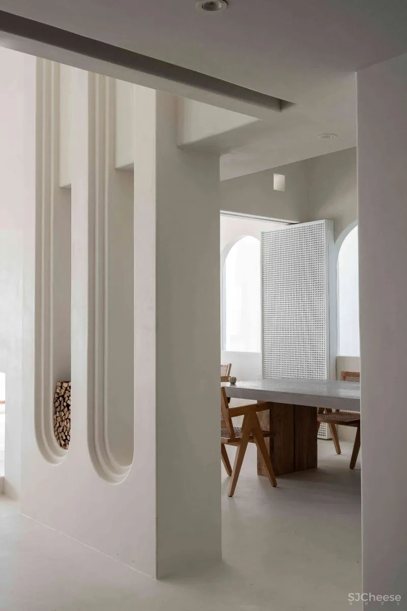 400㎡极简白咖啡馆,重塑建筑几何之美 一野设计