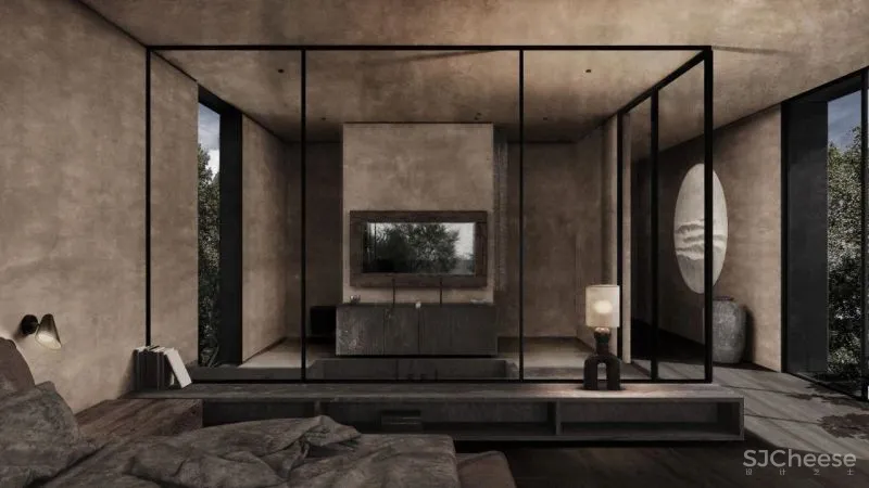 大地色极简别墅，不一样的格调