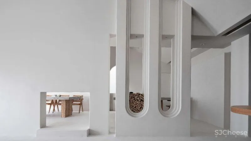 400㎡极简白咖啡馆,重塑建筑几何之美 一野设计