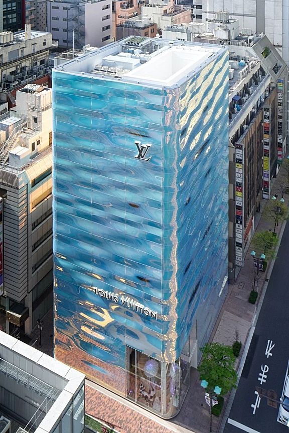 LV东京银座新店开业,御用设计师青木淳的“水光感”立面设计亮了!