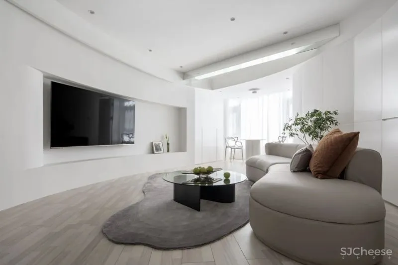 两道弧线串联起来的家，重新定义功能 理居设计