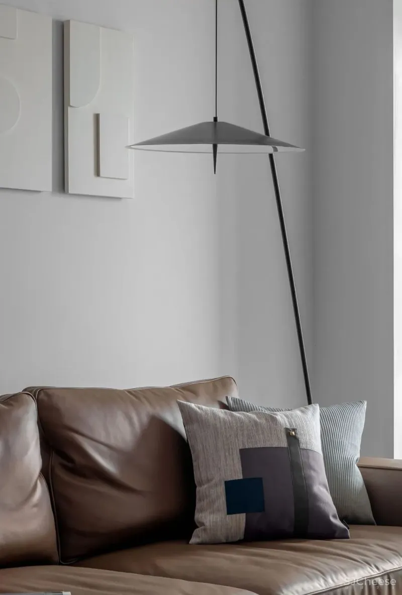 皇家蓝与爱马仕橙,极简空间的时尚活力感 宏福樘设计