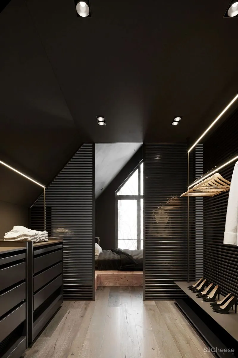 高级灰复式公寓,混凝土这么用简单又大气