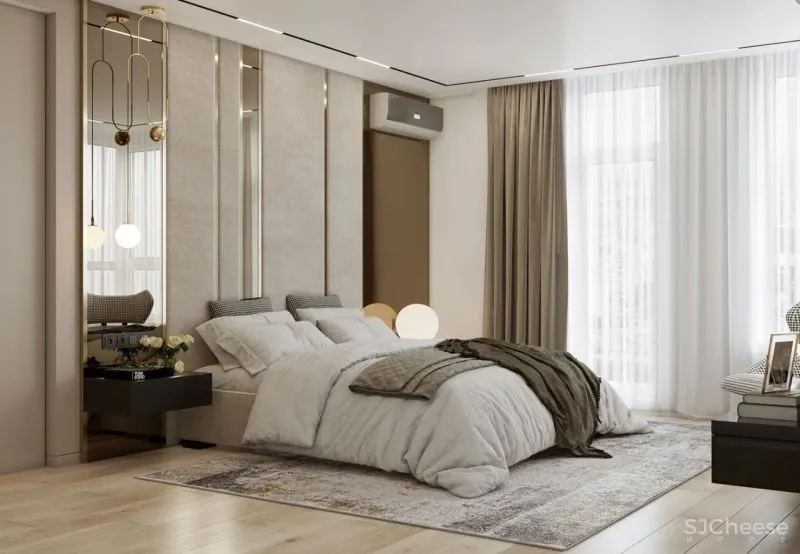 120m²私宅设计，黄铜与轻奢的邂逅