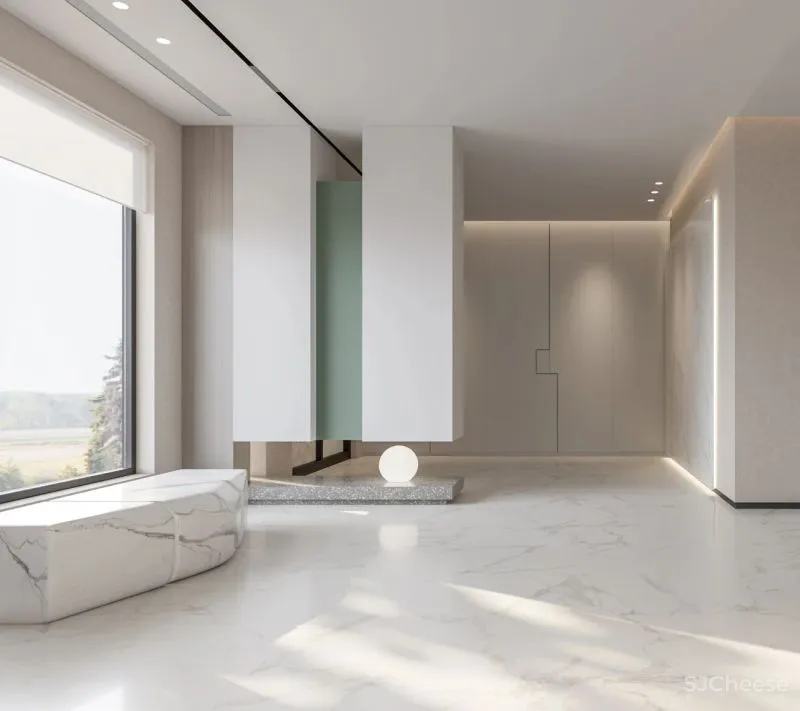 茧界设计:暖色调的油画美墅,尽显极简平衡之美!