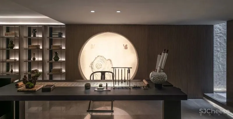 【壹新设计新作】376㎡现代中式别墅样板间——禅语•共鸣！