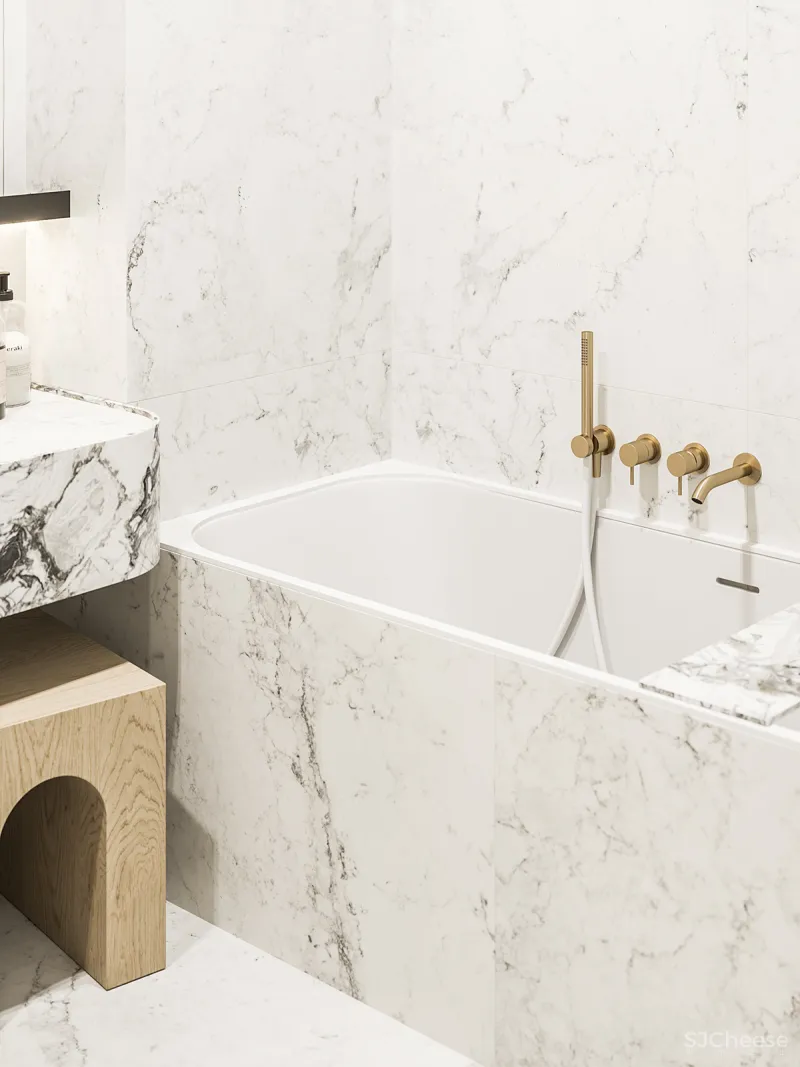 90㎡ 两室一厅,拱形元素的时尚应用,清爽又个性!