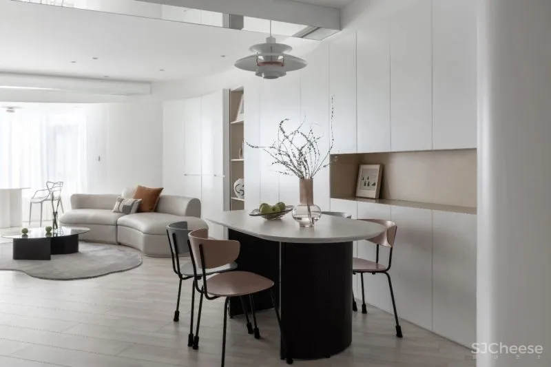 两道弧线串联起来的家，重新定义功能 理居设计