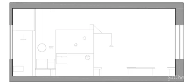 36㎡ 一室一厅,功能区隔而不断,更显通透空间感