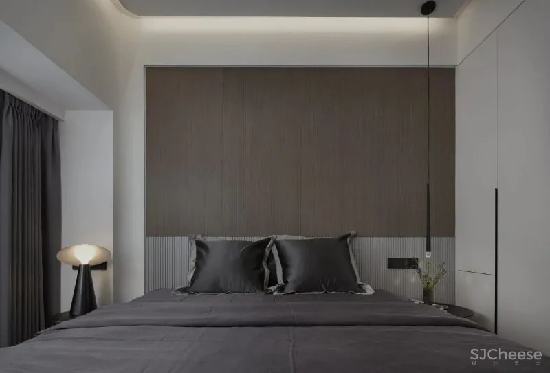 黑、白、灰、木，简练时尚的现代空间｜迪尚设计